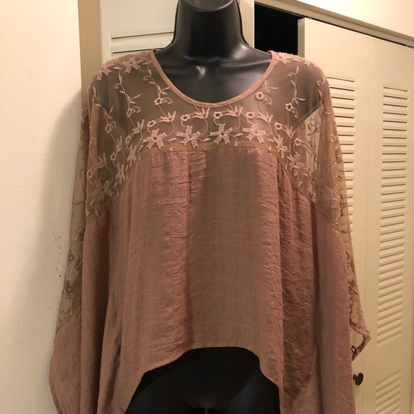 Truth NYC Asymmetrical Scarf Hem Chiffon Blouse - Picture 5 of 8